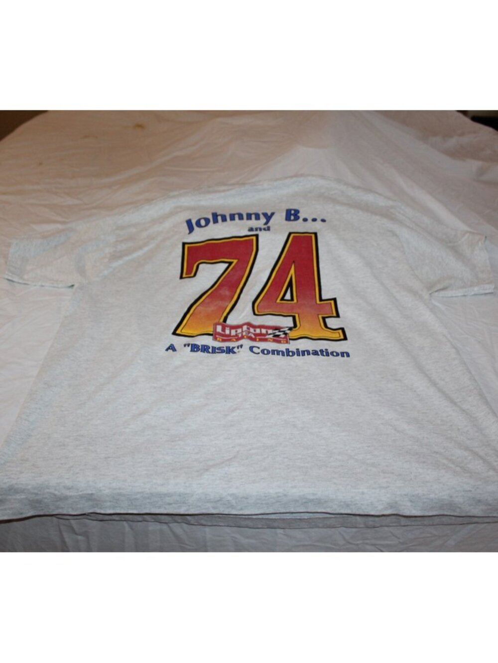 Rare T-Shirt #74 Johnny Benson Lipton Tea Racing Size XL Vintage - Picture 5 of 7